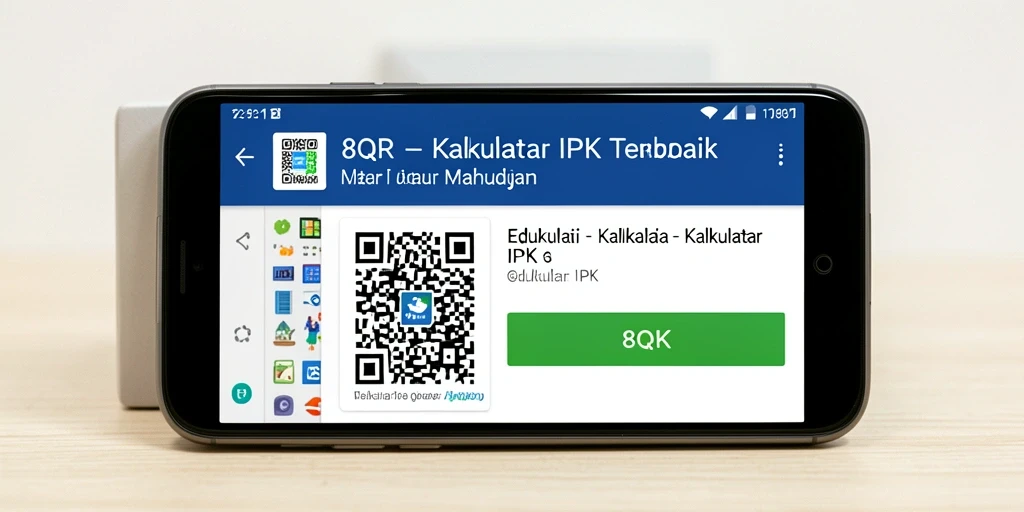 Antarmuka aplikasi 8QR yang intuitif untuk Kalkulator IPK.