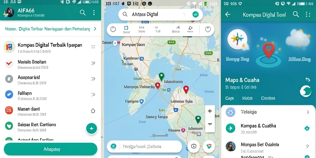 Antarmuka AIFA66 menampilkan kompas digital yang jelas dan informatif.