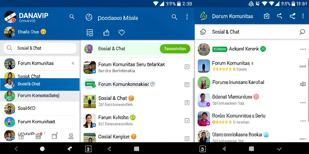 Tampilan antarmuka aplikasi Forum Komunitas yang intuitif.