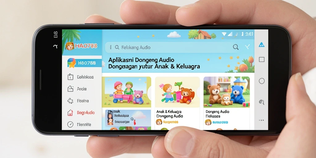 Antarmuka HAO788 yang mudah digunakan untuk mendengarkan Dongeng Audio.