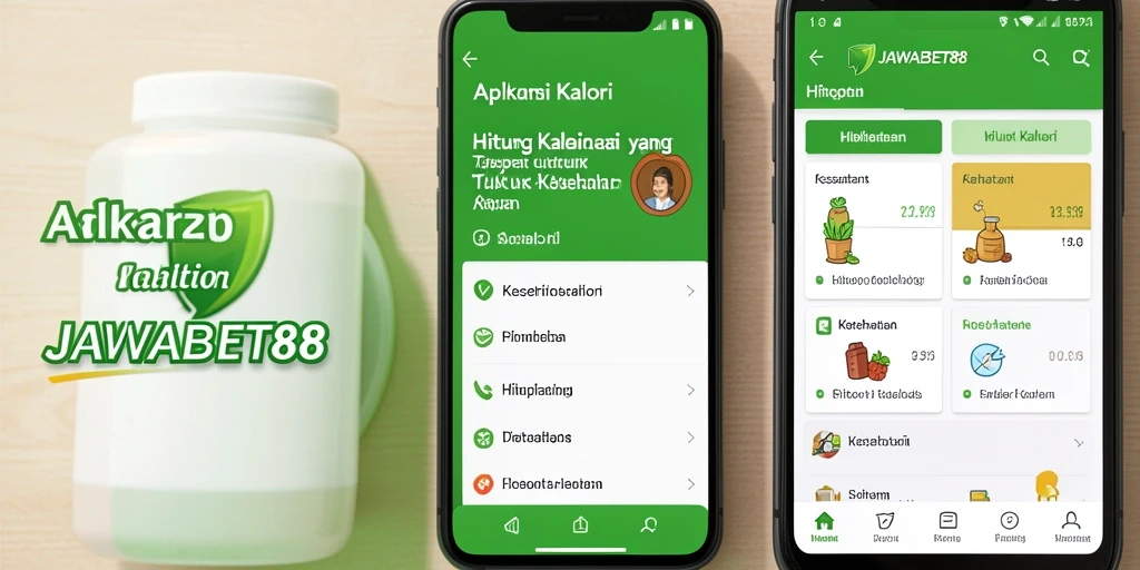 Antarmuka JAWABET88 yang intuitif untuk menghitung kalori.