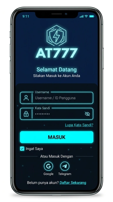 Halaman Masuk Akun at777 untuk Pengguna Android